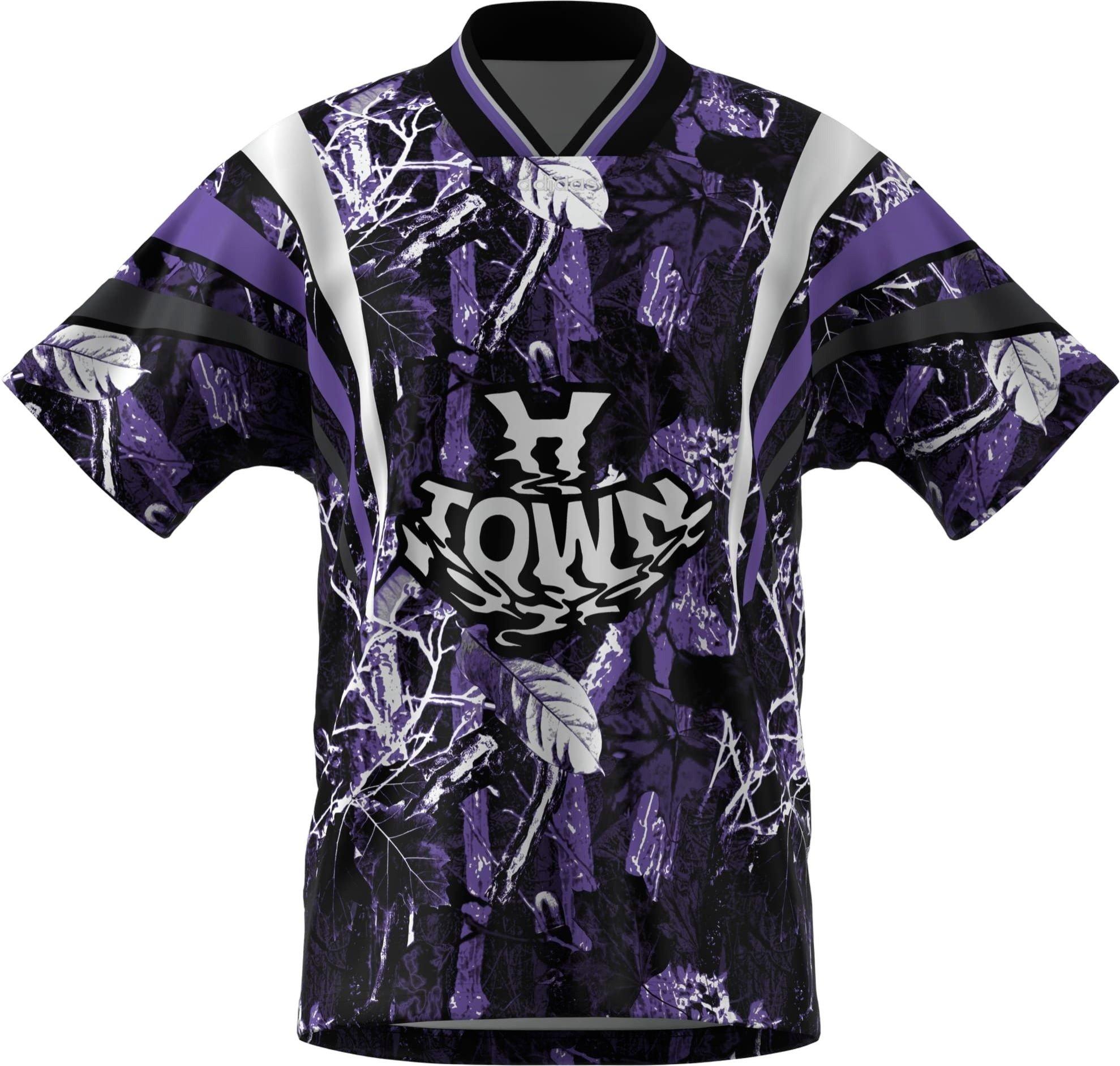 adidas Originals Men's Houston Graphic Jersey - PURPLE/BLACK
